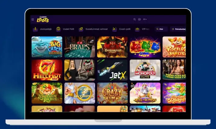 CasinoLoots-sovelluksen kuvakaappaus